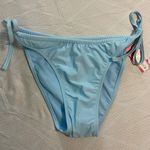 Xhilaration High Leg Scoop Waist Side Tie Blue Bikini XL Photo 0