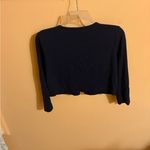 Reformation  navy cropped cardigan Photo 3
