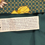 Forever 21 Top Floral Print Green Blouse Short Sleeve V-Neck Photo 9