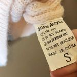 V Neck Leopard Color Block Patchwork Oversized Sweater Pink Blue Small Photo 4