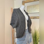 Coldwater Creek Open Drape Cardigan Cable Knit Sweater Gray Size S (8) Photo 1
