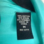 Valerie Stevens  Teal Blue Green Tie Neck Blouse Sz Medium Photo 3