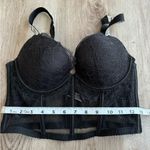 Victoria's Secret Victoria Secret Rhinestone Straps Bustier Top Lace Black 34C Bra Bonbshell Photo 6