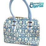 Charming Charlie Blue and Cream Women's Bag Photo 0