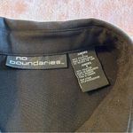 No Boundaries  Y2K vintage black 3/4 sleeve button up embroidered flowers size L Photo 8