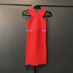 Herve Leger Revolve Herve By Herve Léger High Neck halter Bandage mini Dress red cardinal L Photo 9