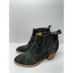 Dolce Vita Western Boots Size 8 Womens Gray Leather Suede Pull On Ankle Booties Gray Photo 1