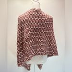 Simply Noelle  Nantucket Collection Mauve & Cream Crochet Wrap Shawl with Buttons Photo 3