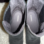 Sorel  Womens Lea Boot Waterproof Black Chelsea Bootie Wedge Heel Pull On Photo 3