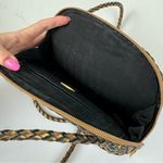 Vtg CEM Gold Metallic Woven Leather Crossbody Bag Full Zip Photo 14