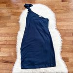 1. State  Navy One-Shoulder Ribbed Bodycon Dress Photo 3