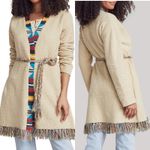 Faherty  x B.Yellowtail Crow Stripes Tassel Organic Cotton Duster Cardigan M/L Photo 1