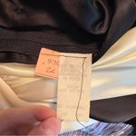 Vintage Black Satin Puff Sleeve Prom Dress With Bow Size 10 Photo 15