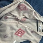 Anthropologie  Lilka Hooded Tie Front Long Line Sweater Size Small Photo 12