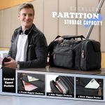 Canvas Duffle Bag for Travel 50L Expandable Duffel Weekend Overnight Bag men (Dark Gray) Photo 1