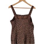 Level 99 Spiced Leopard Button Front Overall Above Knee Dress size Large Pockets Brown Photo 5