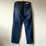 RE/DONE  70s Ultra High Rise Stove Pipe Vintage jeans Indigo Destroy size 28 DR Photo 4