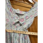 Laura Ashley Vintage  Dainty Feminine Cotton Floral Open Back Midi Dress Size 6 Photo 7