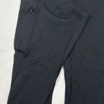 Athleta  Athletic Leggings with‎ Side Pockets & Perforated Floral Design Black Sm Photo 2