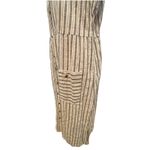 Mlle Gabrielle  Long Gray And White Stripped Button Down Dress XL Photo 3