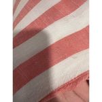 Forever 21 Womens Striped Cotton Linen Front Tie Jumpsuit Medium Red White Resortwear Photo 3