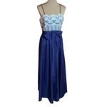 Vtg 70s purple lace dress n jacket set Size 14 Photo 1