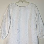 Preston & York Joanne Eyelet Above the Knee Dress A-Line White Sz 8 NWT Photo 3