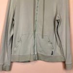 Liz Claiborne Women’s Athletic Athleisure Sporty Green Hooded Zip-Up Jacket Photo 3