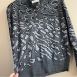 Heartloom ✨  Natalia Wool Blend Leopard Print Pullover Sweater in Charcoal Gray S Photo 6