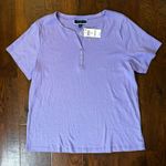 Karen Scott lavender short sleeve top, plus size 1X, NWT Photo 1