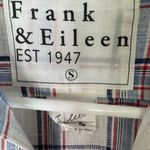 Frank & Eileen  Classic Linen Shirt in Plaid White/Blue Size S Photo 3
