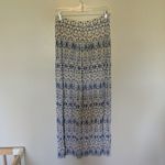 Cynthia Rowley  Maxi Skirt Blue White Pattern Small Photo 3