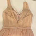 Mori Lee Lace Bodice Dress Chiffon Party Cocktail Pastel Pink Blush Sleeveless 6 Photo 11