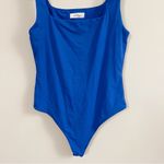 Babaton  Contour Royal Blue Square Neck Bodysuit Size Large Thong Back Photo 4