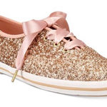 Kate Spade Keds x  Rose Gold Glitter Sneakers 9 Photo 0