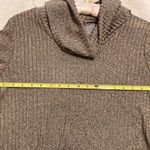 Jones New York NWT szM long sleeve heathered grey tan cowl neck high low tunic Photo 10