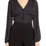 Leith Long Sleeve Polka Dot Top NWOT Photo 0