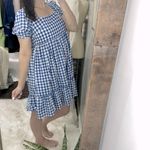 In Bloom In Loom Blue and White Ruffled Tiered Sundress size large Photo 2