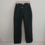 Abercrombie & Fitch The Dad High Rise Black Curve Love Criss Cross Jean Size 4 Photo 5