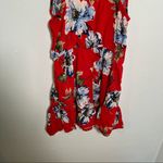 Xhilaration  Sleeveless Romper Red White Floral Photo 10