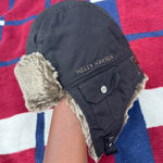Helly Hansen  bear fur ear flap black faux fur winter trapper hat furry warm Photo 0