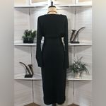 Vintage Y2K 90s Wool Blend Gray Long Sleeve Sweater Midi Dress Size M L Black Size M Photo 2