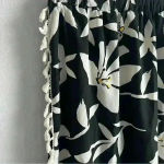 Luukse Tropical‎ Hawaiian Maxi Open Side Tassels Skirt Size Large Black Photo 4