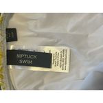 Niptuck Womens Floral Yellow Gray White Ruched Bodice One Piece Swim Suit 8 Photo 5