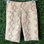 Varley  Albury Bike Shorts Womens Size Small Champagne Snake Beige Photo 0