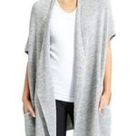 Athleta New NWT Womens  Wrap Sweater Cocoon L Gray Comfy Long Ribbed XL Restful Photo 0