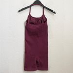 Madewell Seamless Halter Biker Unitard in Cabernet Size S/M Photo 5