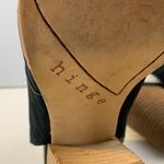 Hinge  Black Leather Lace Up Drea Heeled Sandals Photo 3