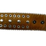 Nocona Brown Western Calf Hair Rhinestone Belt Size 26 Photo 5