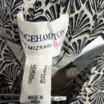 Isaac Mizrahi Bridgehampton Linen Blend Pants Fringe Hem Brown Black Sz 2 Boho Photo 2